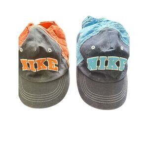 Nike toddler baseball hats - blue & orange - cotton- boys - unisex - baby